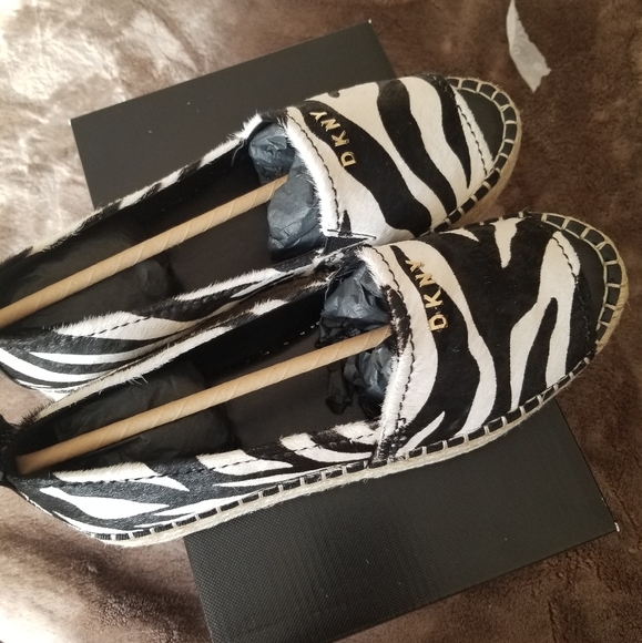 Zebra DKNY Mer Peep toe Platform Espadrilles - Picture 4 of 6